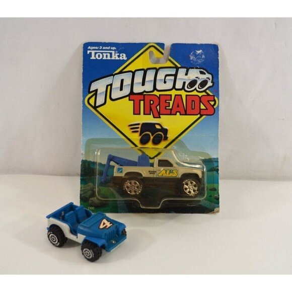 Tonka Other - Tonka Tough Treads AL's Towing + Loose Jeep Toy Car 1100 1989